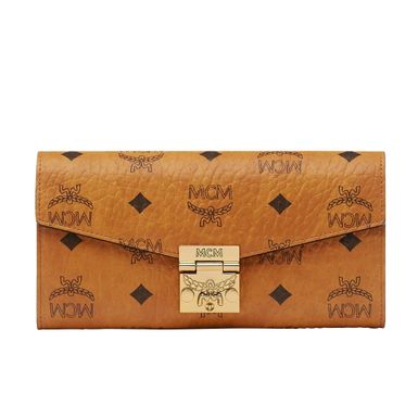 MCM Patricia Crossbody Wallet - Cognac