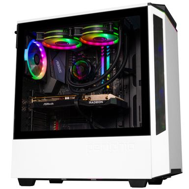 Periphio Nova Prebuilt Gaming PC - Liquid Cooled, AMD Ryzen 5 5600X (4.6GHz Turbo), Radeon RX 6600 (8GB), 1TB M.2 NVMe SSD, 16GB DDR4 RAM,, WiFi + BT