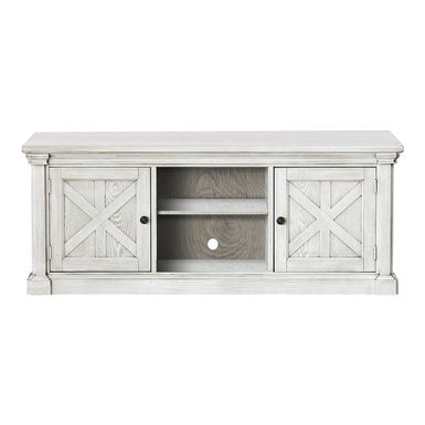 Cottage Wood 60-Inch TV Stand in Antique White