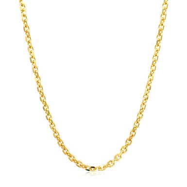 2.6mm 14k Yellow Gold Diamond Cut Cable Link Chain