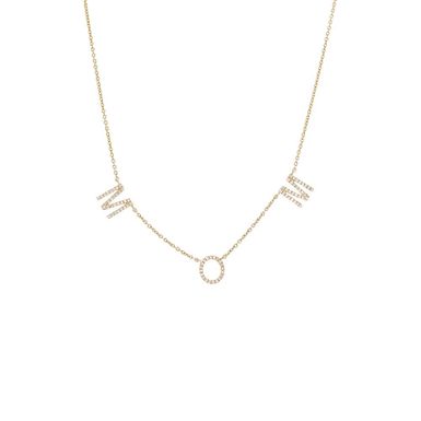 Diamond Pave Mom Necklace 14K 14K Gold