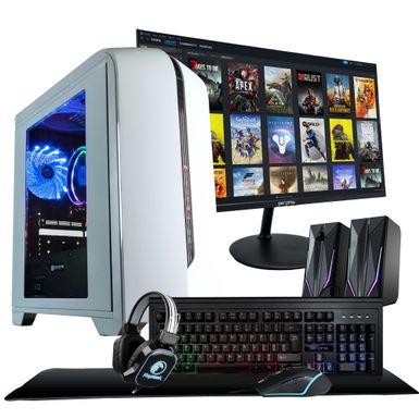 Periphio Warp Gaming PC Computer | AMD Ryzen 5 5600G | Radeon Vega 7 Graphics | 1TB Solid State (SSD) | 16GB DDR4 RAM | Windows 11 | RGB Battlestation Gaming Bundle