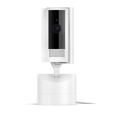 Ring - Pan-Tilt Indoor Security Cam with 360° Horizontal Pan Coverage, Live View & Two-Way Talk, and HD Video - White