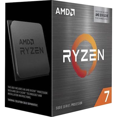 AMD - Ryzen 7 5700X3D 8-core - 16-thread - 3 GHz (4.1 GHz Max Boost) Socket AM4 Unlocked Desktop Processor - Silver