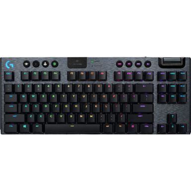 Logitech - G915 LIGHTSPEED TKL Wireless Mechanical GL Clicky Switch Gaming Keyboard with RBG Backlighting - Black