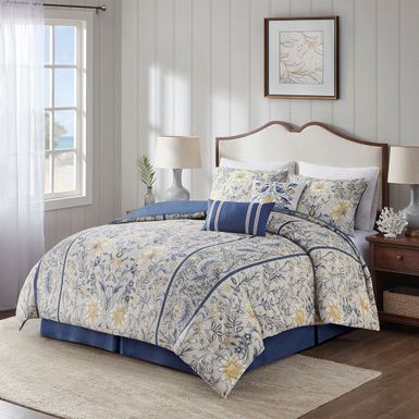 Multi Livia 6 Piece Cotton Comforter Set King