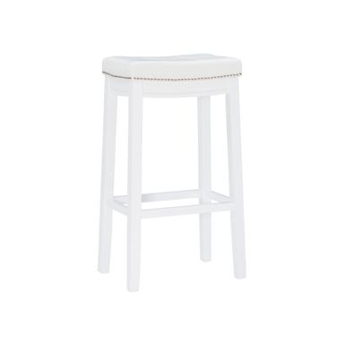 Ansley Backless Upholstered Barstool White