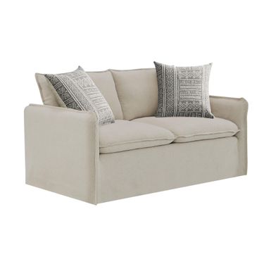 ACME Upendo Loveseat w/2 Pillows, Beige Linen