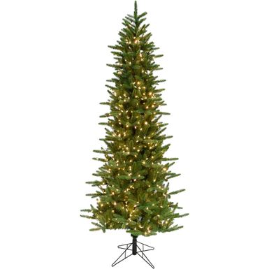 Fraser Hill Farm 7.5' Carmel Pine Christmas Tree - Smart Clear Lights, EZ Connect