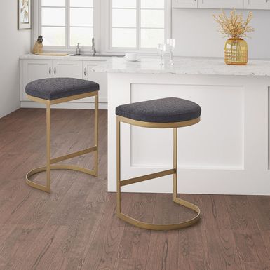 Rylee Charcoal/Antique Gold Counter Stool