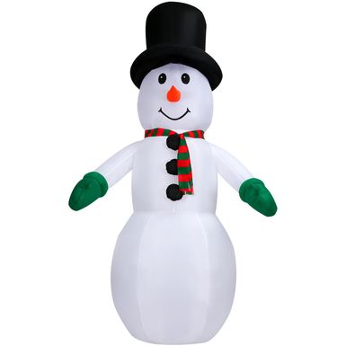 Christmas Time 10-Ft. Pre-Lit Inflatable Snowman Outdoor Christmas Decoration