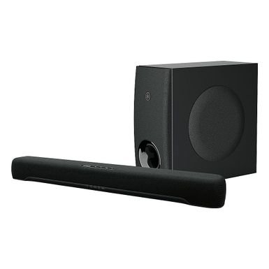 Yamaha - 2.1-Channel Indoor Compact Bluetooth Sound Bar with Wireless Subwoofer - Black