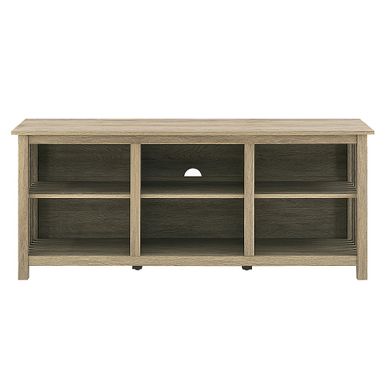 Walker Edison - Mission-Style 6-Cubby TV Stand for Most TVs up to 65 - Driftwood