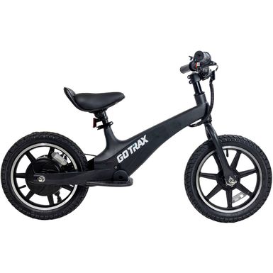 GoTrax - Kids Balance eBike with 15.5 miles Max Operating Range and 15.5 mph Max Speed - 14 - Black