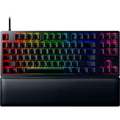 Razer - Huntsman V2 TKL Wired Optical Purple Clicky Switch Gaming Keyboard with Chroma RGB Backlighting - Black