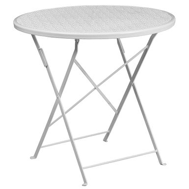 Alamont Home - Oia Round Contemporary Patio Table - White