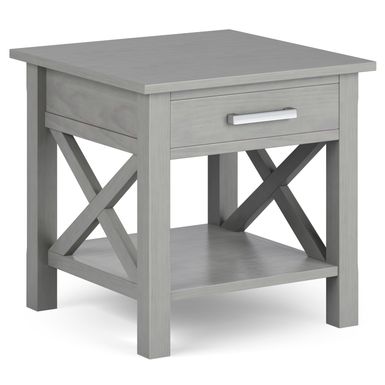 Simpli Home - Kitchener End Table - Fog Grey