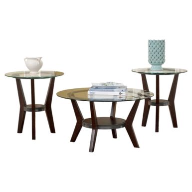 Dark Brown Fantell Occasional Table Set (3/CN)