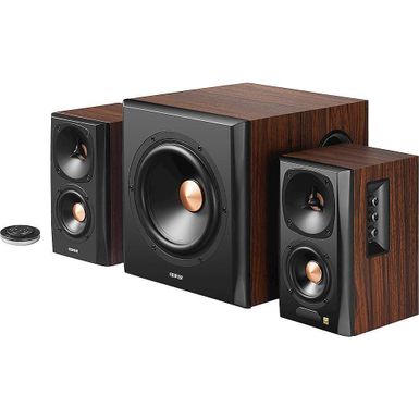 Edifier - S360DB Bookshelf Speaker Wireless Subwoofer Computer Speakers - Bluetooth v4.1 aptX Wireless - 2.1 Speaker System - Wood/Black