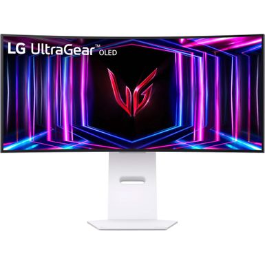 LG - UltraGear 34" OLED Curved WQHD 240Hz 0.03ms FreeSync and NVIDIA G-SYNC Compatible Gaming Monitor with HDR400 - White