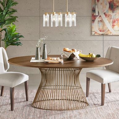 Bronze Mercer Oval Dining Table