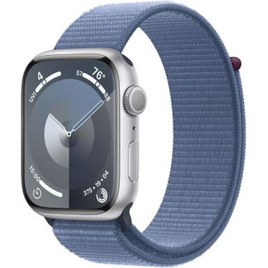 Apple Watch Series9 GPS 45mm Aluminum Case with Winter Blue Sport Loop - Silver