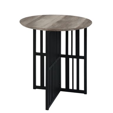 ACME Zudora End Table, Antique Oak & Black Finish