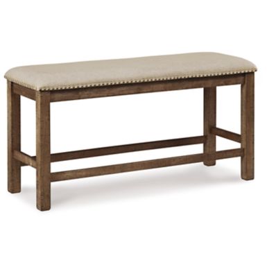 Beige Moriville Double Upholstered Bench (1/CN)