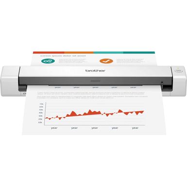 Brother - DS-640 Compact Mobile Document Scanner - White