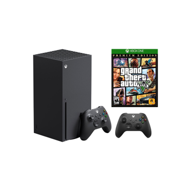 Xbox X + Grand Theft Auto V Premium Edition Bundle with Extra Controller