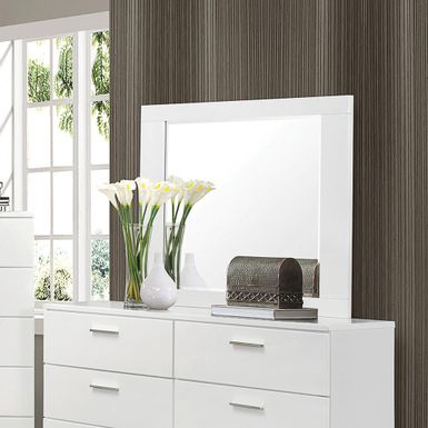 Felicity Rectangle Dresser Mirror Glossy White