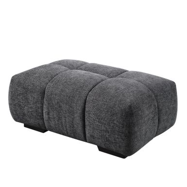 ACME Chloris Ottoman, Gray Linen