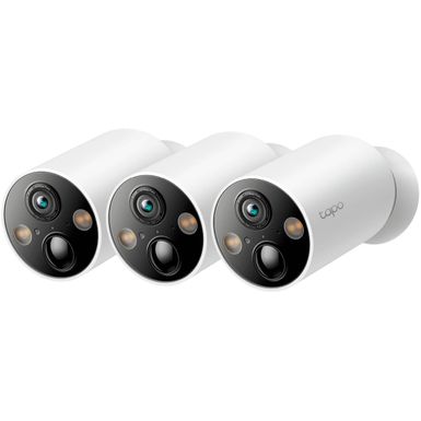 TP-Link - Tapo Wire-Free Indoor/Outdoor Cameras with up to 300 days of Battery Life and Magnetic Base (3-Pack) - No Monthly Fees - White