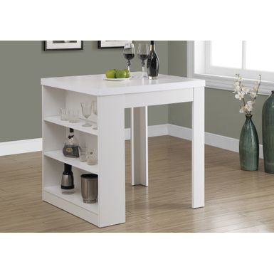 Dining Table/ 36" Rectangular/ Small/ Counter Height/ Kitchen/ Dining Room/ Laminate/ White/ Contemporary/ Modern