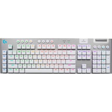 Logitech - G915 X LIGHTSPEED Full-size Wireless Mechanical GL Brown Tactile Switch Gaming Keyboard for PC/Mac with RGB Backlighting - White