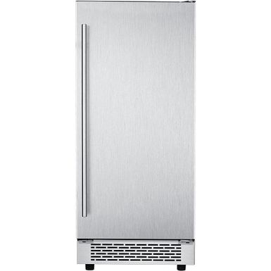 Hanover - Studio Series 15 32-Lb. Freestanding Icemaker with Reversible Door and Touch Controls - Silver