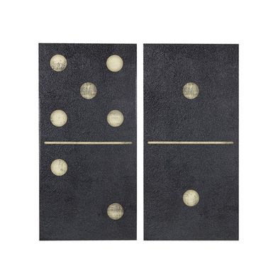 Two Black Dominos 2-piece Canvas Wall Art Set