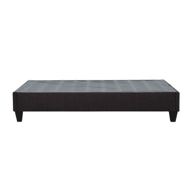 Carter Twin Dark Grey Upholstered Platform Bed Frame