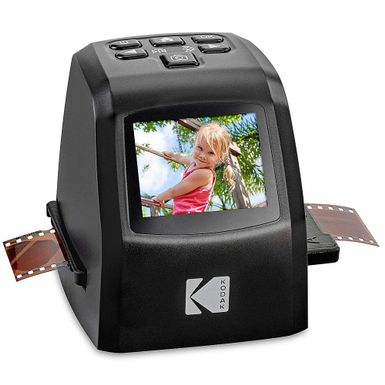 Kodak - Mini Digital Film & Slide Scanner - Converts Film Negatives & Slides to 22 Megapixel JPEG Images - 2.4 LCD Screen - Black