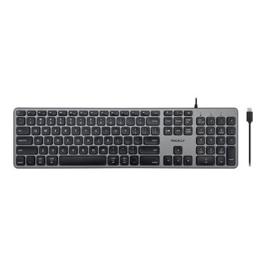 Macally UCZKEYHUBACSG - keyboard - space gray Input Device