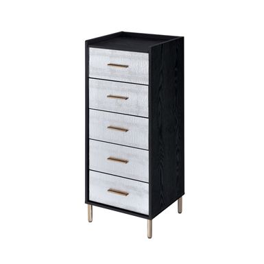 ACME Myles Jewelry Armoire, Black, Silver & Gold Finish