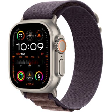 Apple Watch Ultra 2 GPS + Cellular 49mm Titanium Case with Indigo Alpine Loop (Large) - Silver - (2023)