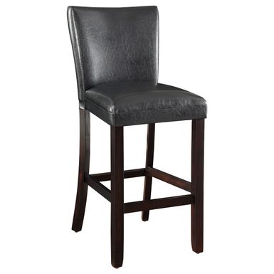 Alberton Upholstered Bar Stools Black and Cappuccino (Set of 2)