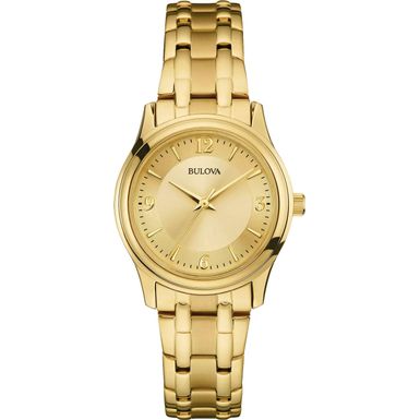 Bulova  - Ladies' Corporate Collection Gold-Tone Stainless Steel Watch Gold Dial