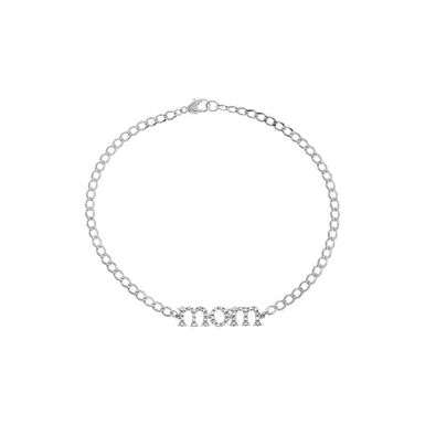 Diamond Pave Mom Lowercase Bracelet 14K 14K Rose Gold