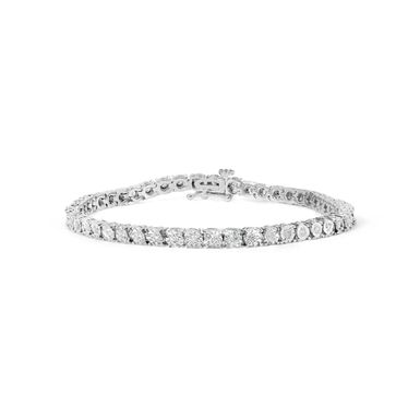 .925 Sterling Silver 1.0 Cttw Diamond Miracle Tennis Bracelet (I-J Color, I3 Clarity) - 7"