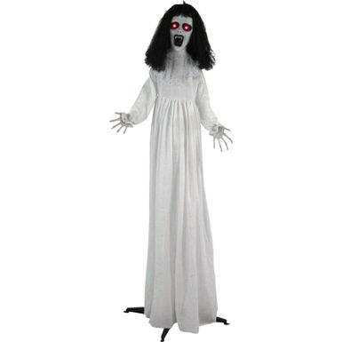 Life-Size Animatronic Demon Bride with Lights and Sound, Indoor or Covered Outdoor Halloween Decoration