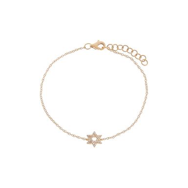 Diamond Pave Star Of David Bracelet 14K