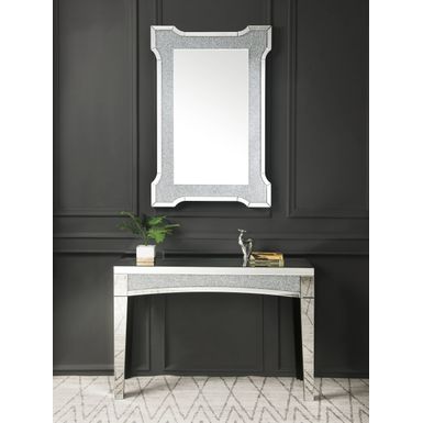 ACME Noralie Accent Mirror, Mirrored & Faux Diamonds