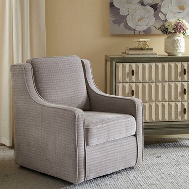 Grey Harris Chenille Swivel Chair